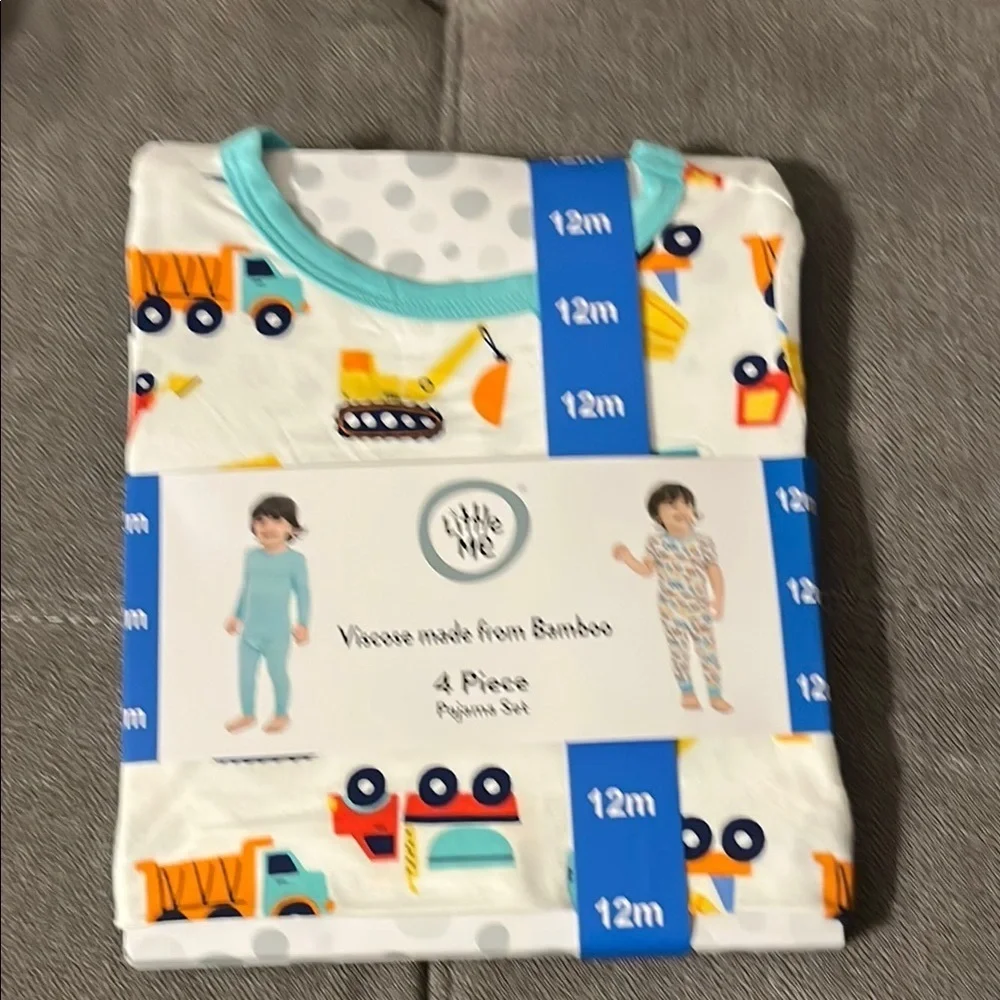 Little Me Construction Vehicle Pajama Set - Multicolor